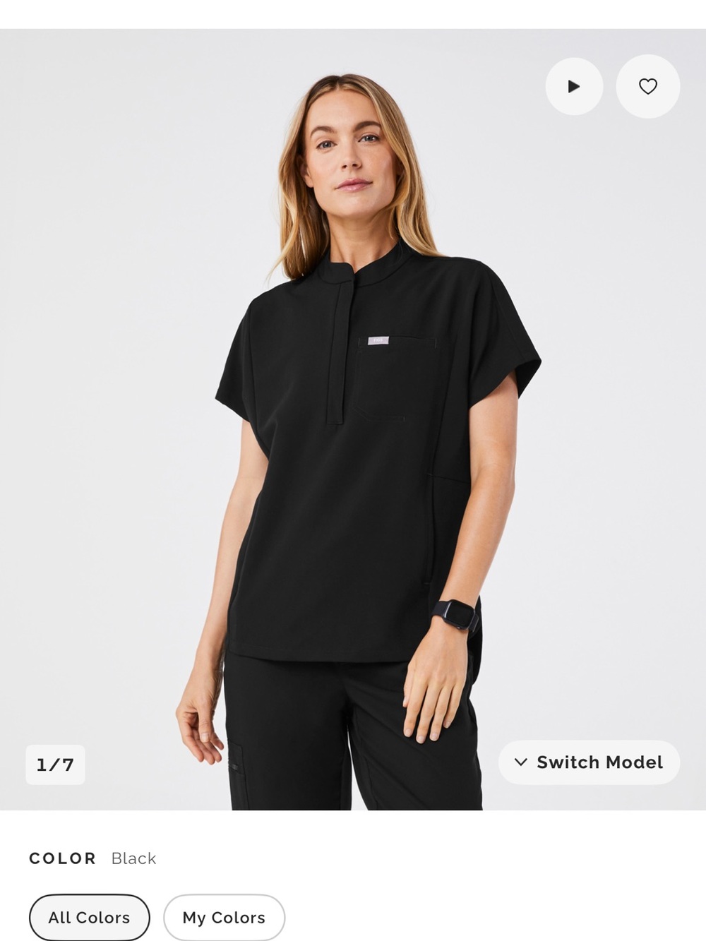 Figs Women’s Black Montex/Legging set